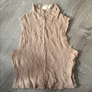 TLA Women's Tan Sleeveless Top